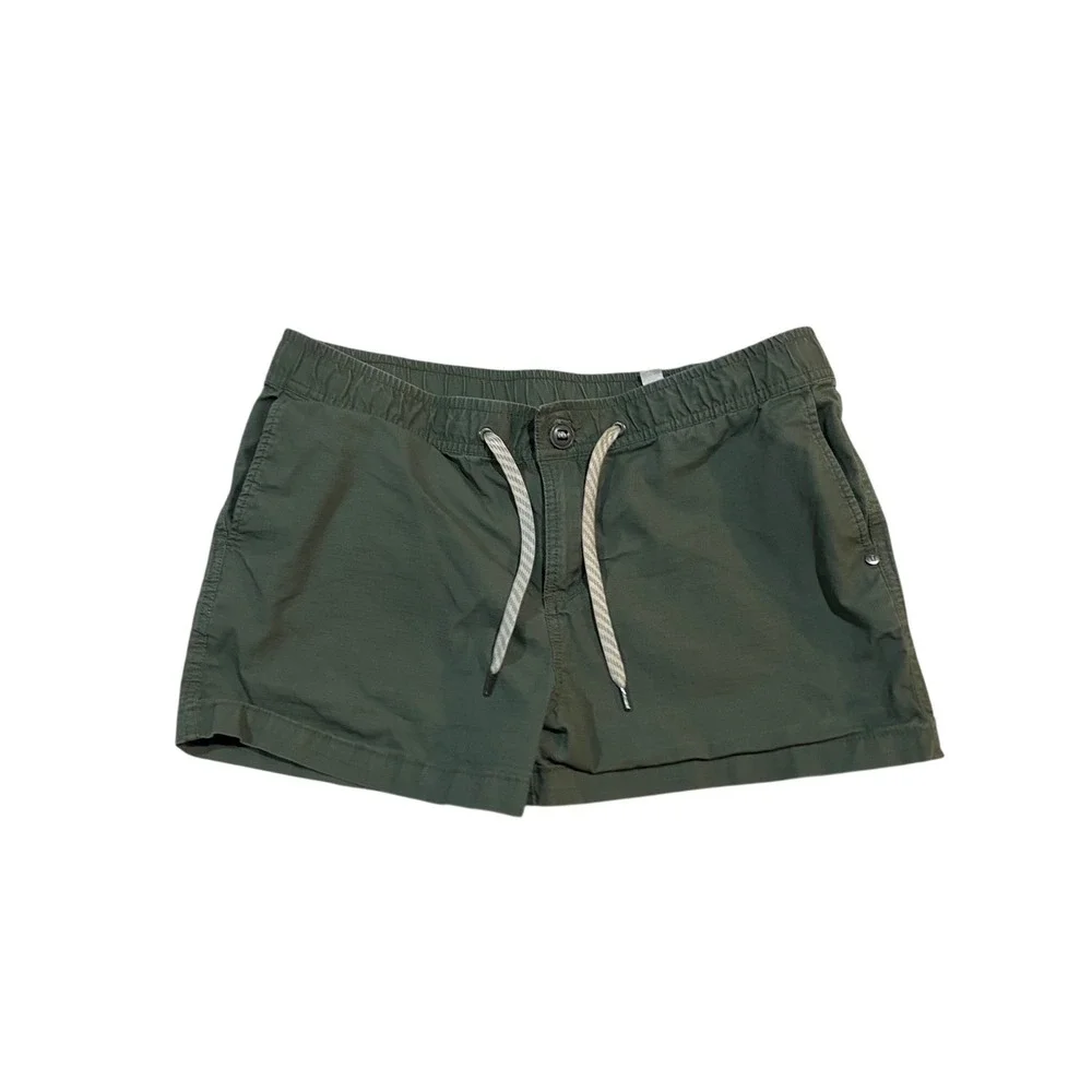 Vuori Ripstop Shorts Womens Large Army Green Hiking Outdoor VW364 Drawstring